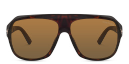 تسوق نظارة شمسية بإطار مربع توم فورد بلون هافان داكن أونلاين.