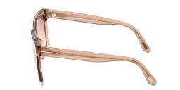 Shop TOM FORD Square Sunglasses in shiny light brown online.