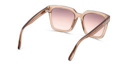 Shop TOM FORD Square Sunglasses in shiny light brown online.