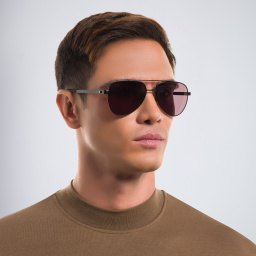 Shop MONTBLANC Pilot Sunglasses in Black online.