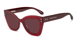 Shop ISABEL MARANT Cat-Eye Sunglasses in Red online.