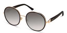 Shop JIMMY CHOO Round Sunglasses in Gold Grey online.