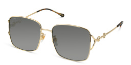 Shop GUCCI Square Sunglasses in Gold online.