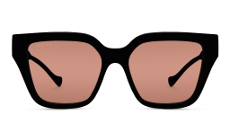 Shop GUCCI Square Sunglasses in Black online.