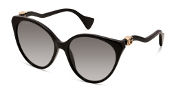 Shop GUCCI Cat Eye Sunglasses in Black online.