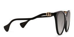 Shop GUCCI Cat Eye Sunglasses in Black online.