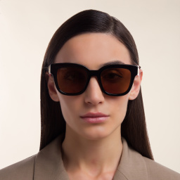 Shop GUCCI Square Sunglasses in Black online.