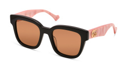 Shop GUCCI Square Sunglasses in Black online.