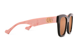 Shop GUCCI Square Sunglasses in Black online.