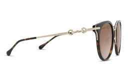 Shop GUCCI Round Sunglasses in Havana online.