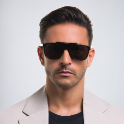 GUCCI Rectangle Sunglasses in Black – Product Photo 5