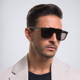 GUCCI Rectangle Sunglasses in Black – Product Photo 6