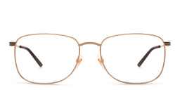 GUCCI Wide Square Eyeglasses in Gold – Product Photo 1