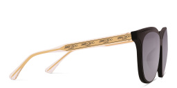 JIMMY CHOO Jaime/G/SK Wide Cat Eye Sunglasses in Black – Product Photo 3