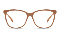 Shop JIMMY CHOO Square Eyeglasses in Crystal Nude online.