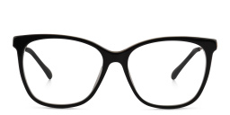 Shop JIMMY CHOO Square Eyeglasses in Black Crystal online.