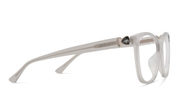 Shop JIMMY CHOO Wide Square Eyeglasses in Grey online.