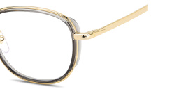 Shop DAVID BECKHAM Square Eyeglasses in Gold Grey online.