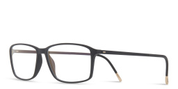 Shop Silhouette Rectangle Eyeglasses in Black online.