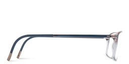 Shop Silhouette Rectangle Eyeglasses in Blue online.