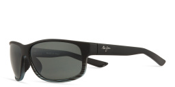 Maui Jim Kaiwi Channel 840 Unisex Rectangle Sunglasses in Black – Product Photo 2