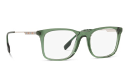 Shop BURBERRY Square Eyeglasses in Green online.