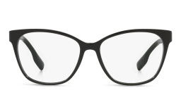 Shop BURBERRY Square Eyeglasses in Black online.