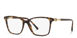 BVLGARI Square Eyeglasses in Havana – Product Photo 2