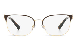 BVLGARI Rectangle Eyeglasses in Pale Gold/Brown – Product Photo 1