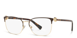 BVLGARI Rectangle Eyeglasses in Pale Gold/Brown – Product Photo 2