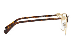 BVLGARI Rectangle Eyeglasses in Pale Gold/Brown – Product Photo 3