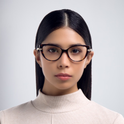 BVLGARI Cat Eye Eyeglasses in Havana – Product Photo 5