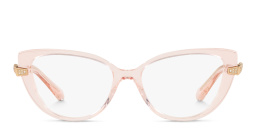 BVLGARI Cat Eye Eyeglasses in Transparent Pink – Product Photo 1