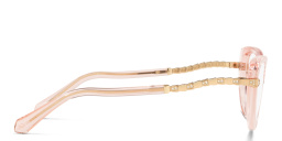 Shop BVLGARI Cat-Eye Eyeglasses in Transparent Pink online.