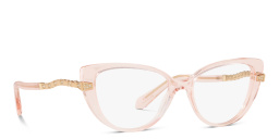 Shop BVLGARI Cat-Eye Eyeglasses in Transparent Pink online.