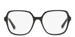 Shop BVLGARI Serpenti Oversized Square Eyeglasses in Black online.