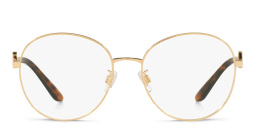 Dolce & Gabbana Wide Round Eyeglasses in Gold – Product Photo 1