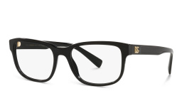 Dolce & Gabbana Wide Rectangle Eyeglasses in Black – Product Photo 2
