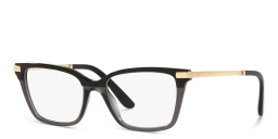 Dolce & Gabbana Cat Eye Eyeglasses in Black/Transparent Black – Product Photo 2