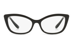 نظارة طبية بإطار كات آي واسع من دولتشي آند غابانا بلون أسود - صورة المنتج 1