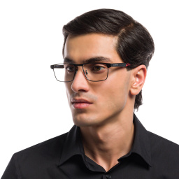 Shop Emporio Armani Wide Pillow Eyeglasses in Matte Black online.