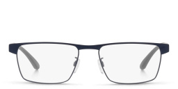 Shop Emporio Armani Wide Pillow Eyeglasses in Matte Blue online.