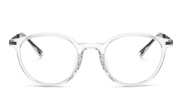 Emporio Armani Round Eyeglasses in Clear – Product Photo 1