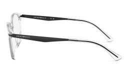 Emporio Armani Round Eyeglasses in Clear – Product Photo 3