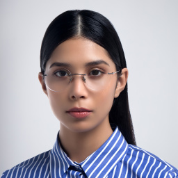 GIORGIO ARMANI Unisex Rimless Round Eyeglasses in Brown – Product Photo 5