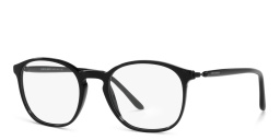 Shop GIORGIO ARMANI Panthos Eyeglasses in Black online.