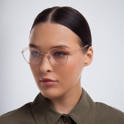 MIU MIU Square Eyeglasses in Rose Gold – Product Photo 5