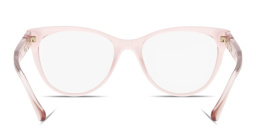 Shop VERSACE Medusa Cat-Eye Eyeglasses in Transparent Pink online.