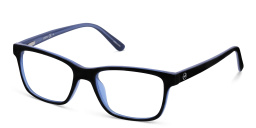EYE'M Kids Rectangle Eyeglasses in Black – Product Photo 2