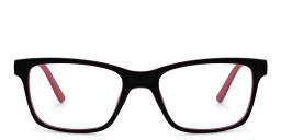 EYE'M Kids Rectangle Eyeglasses in Double Layer Black & Pink – Product Photo 1